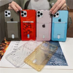 Transparent card holder phone case
